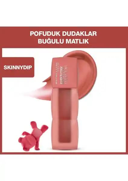 Maybelline Super Stay Teddy Tint ile uzun süre kalıcı mat dudaklar için ideal seçim