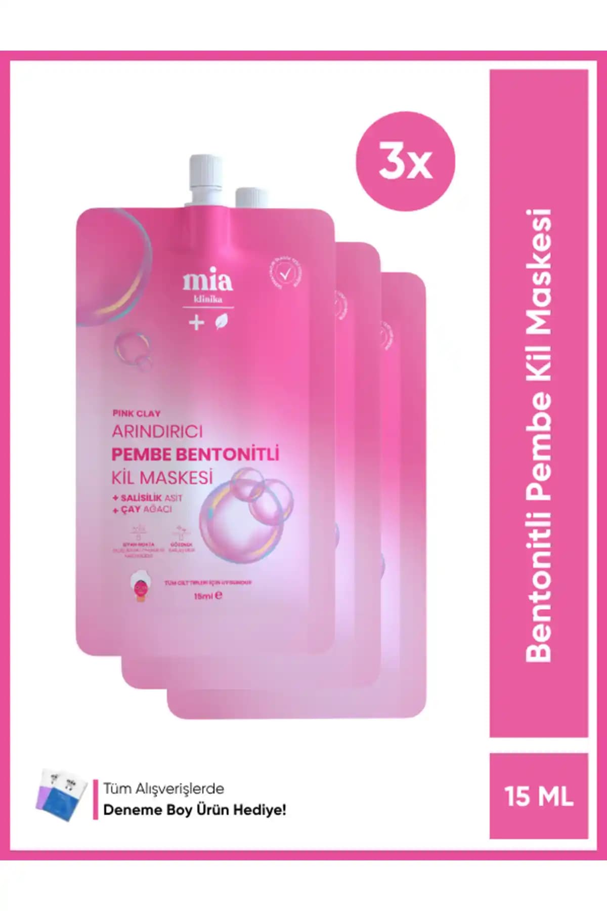 Mia Klinika Pembe Kil Maskesi Siyah Nokta ve Gözenek Sıkılaştırıcı Özellikleriyle Cilt Bakımı