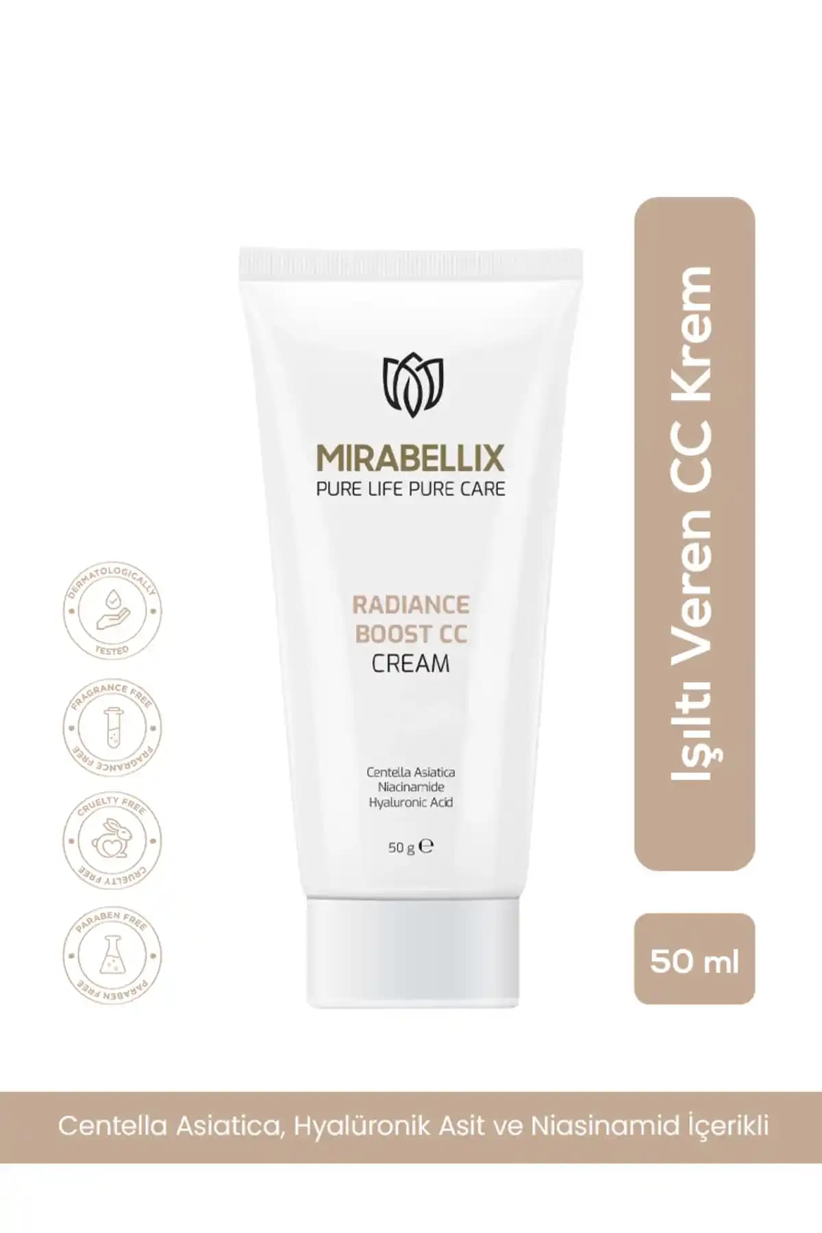 Mirabellix Işıltı Veren CC Krem: Nemlendirici ve Güneş Koruyucu Özelliklerle Doğal Parlaklık