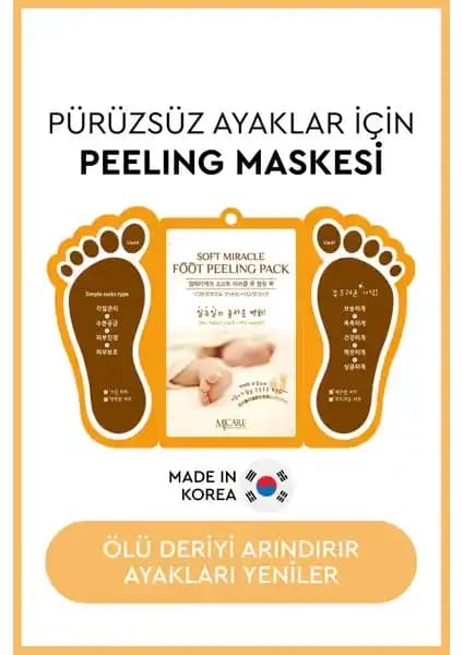 MjCare Miracle Ayak Peeling Maskesiyle Yumuşak ve Yenilenmiş Ayaklar