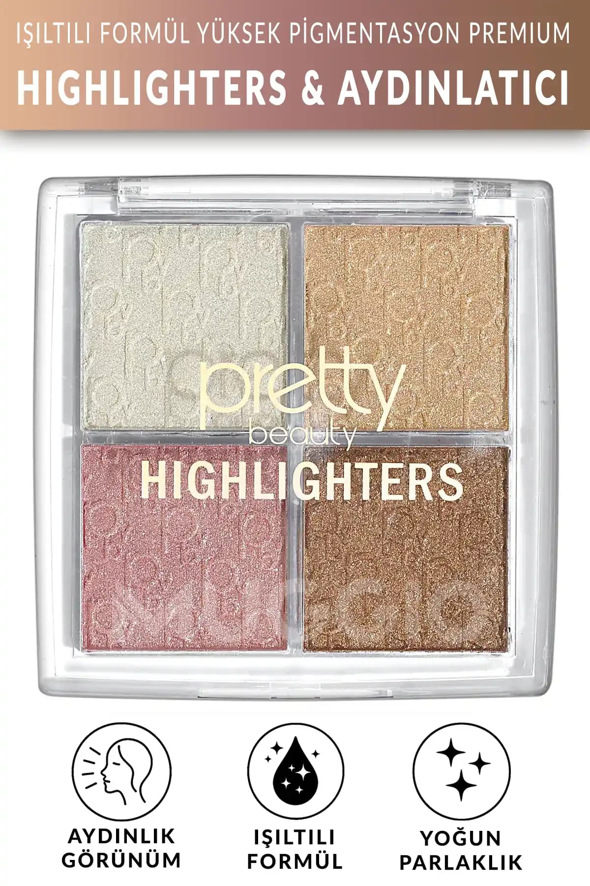 Muggio Highlighter ve Aydınlatıcı Premium 4'lü ile Doğal Parlaklık ve Çok Yönlü Kullanım