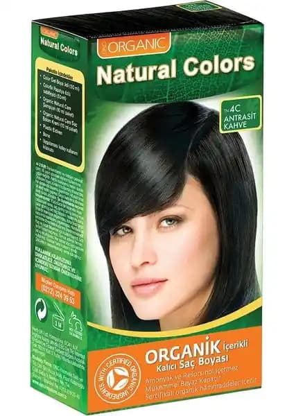Natural Colors 4C Antrasit Kahve Organik Saç Boyası: Güvenli ve Doğal Renk Seçeneği