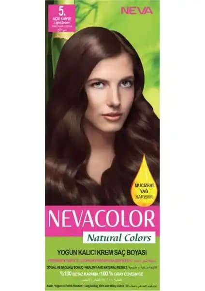 Nevacolor Natural Colors 5 Açık Kahve Kalıcı Krem Saç Boyası Seti Ürün Özellikleri ve Kullanım Rehberi