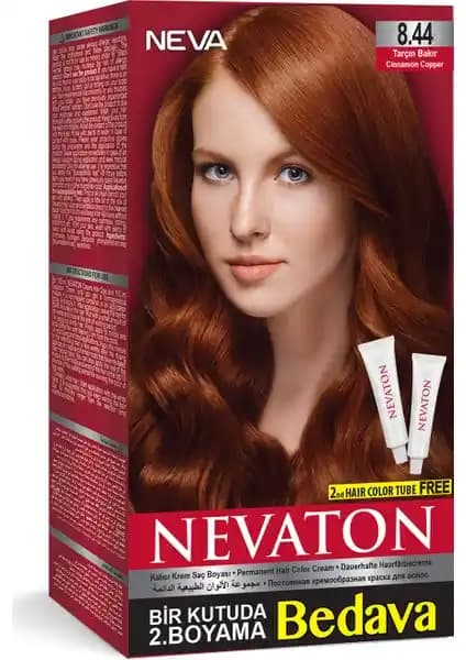 Nevaton Set Boya 8.44 Kalıcı ve Doğal Kahve Tonlarıyla Saçlara Sağlıklı Görünüm Kazandırır