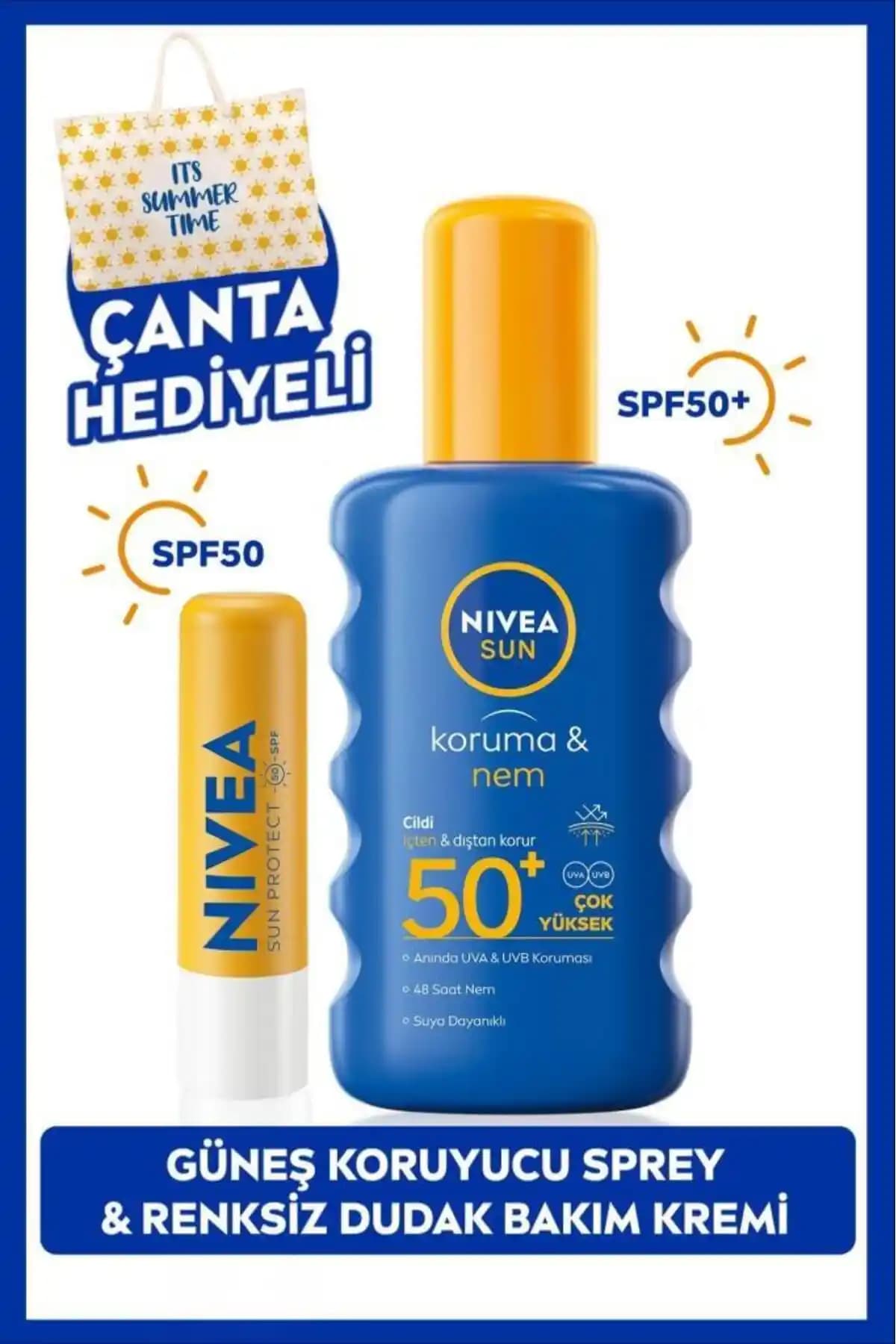 NIVEA SUN SPF50 Güneş Koruyucu ve Nemlendirici Sprey ile Güvenle Güneşin Tadını Çıkarın
