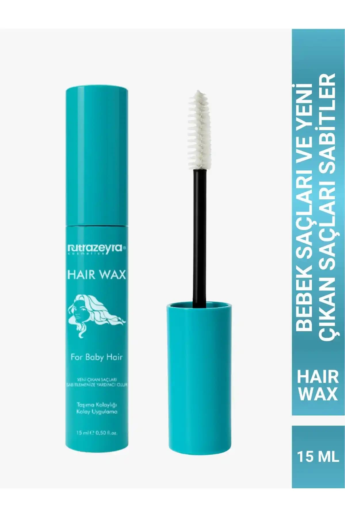 Nutrazeyra Kozmetik Fırça Başlıklı Saç Sabitleyici Hair Wax Günlük Kullanım İçin