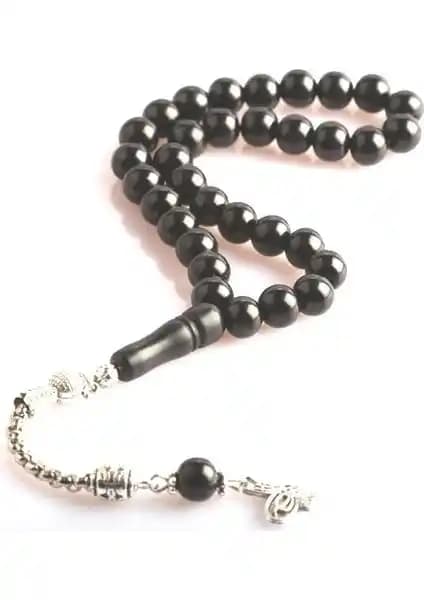 Oltu Taşı 9-10 mm Küre Kesim Tesbih Doğal Güzellik ve Spiritüel Fayda Sunar