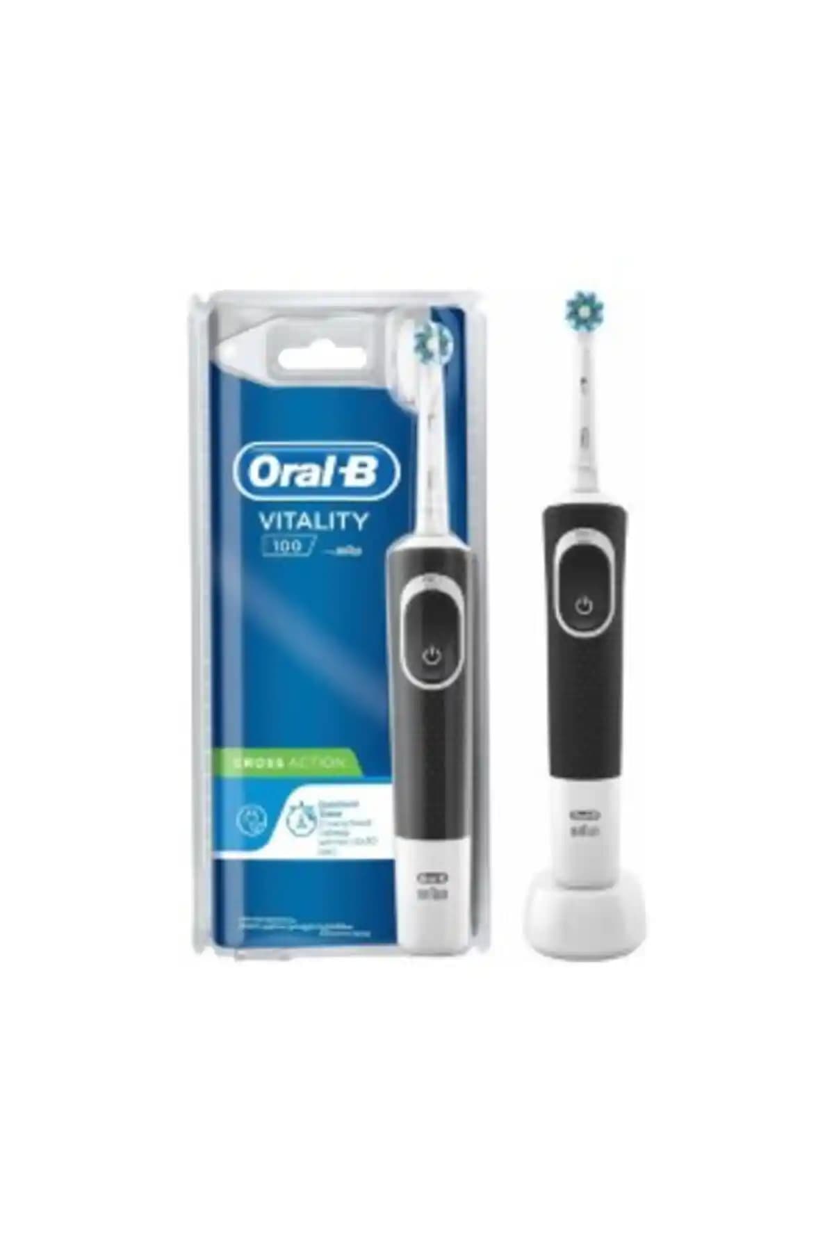 Oral-B Vitality 100 Cross Action Şarjlı Diş Fırçası Siyah Modern Tasarım ve Yüksek Temizlik Performansı