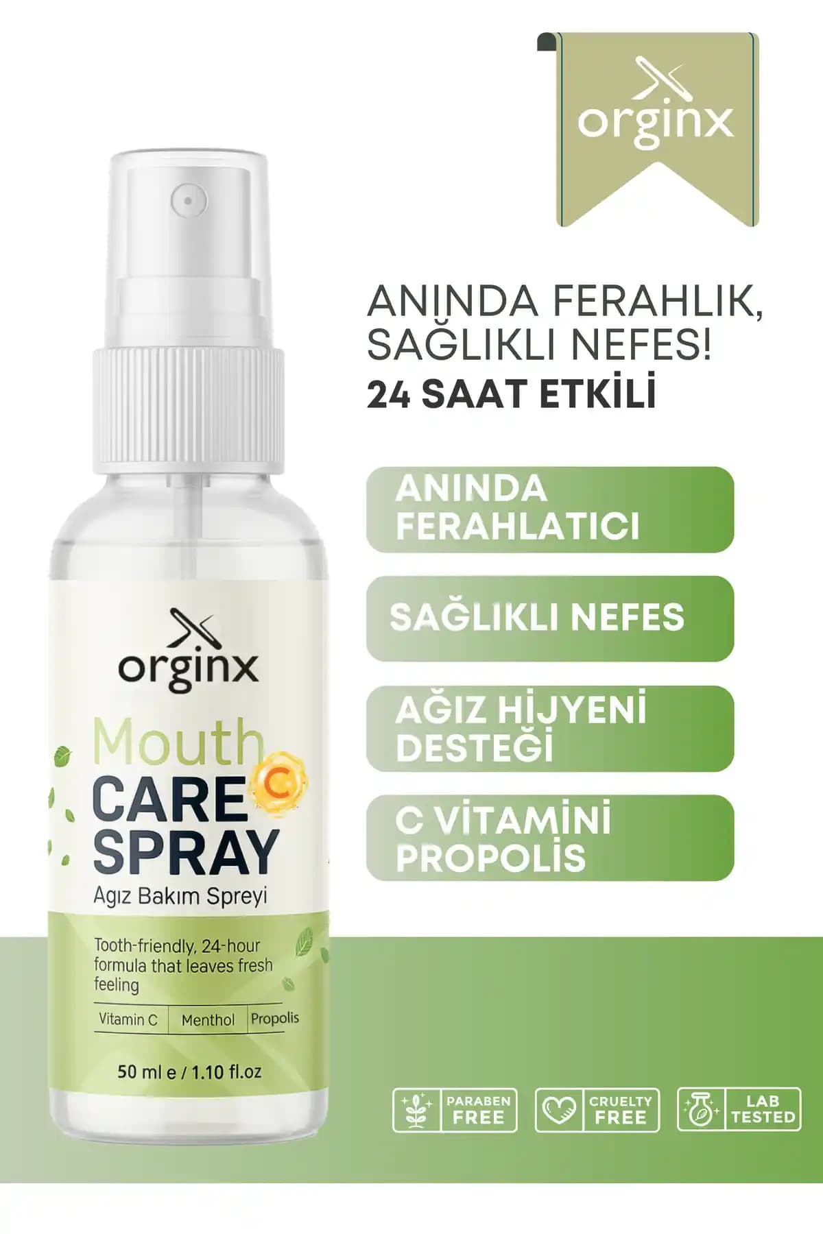 Orjinx Vitamin C ve Propolis Ağız Spreyi: Doğal ve Pratik Ferahlatıcı Ağız Bakım Ürünü