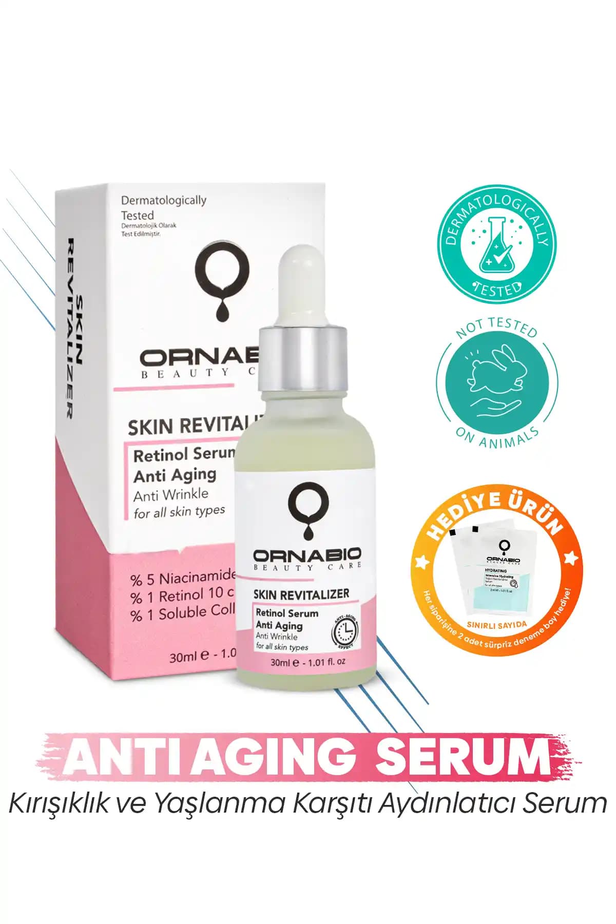 Ornabio Organik Kırışıklık ve Yaşlanma Karşıtı Serum: Doğal Güzellik İçin Güçlü Çözüm