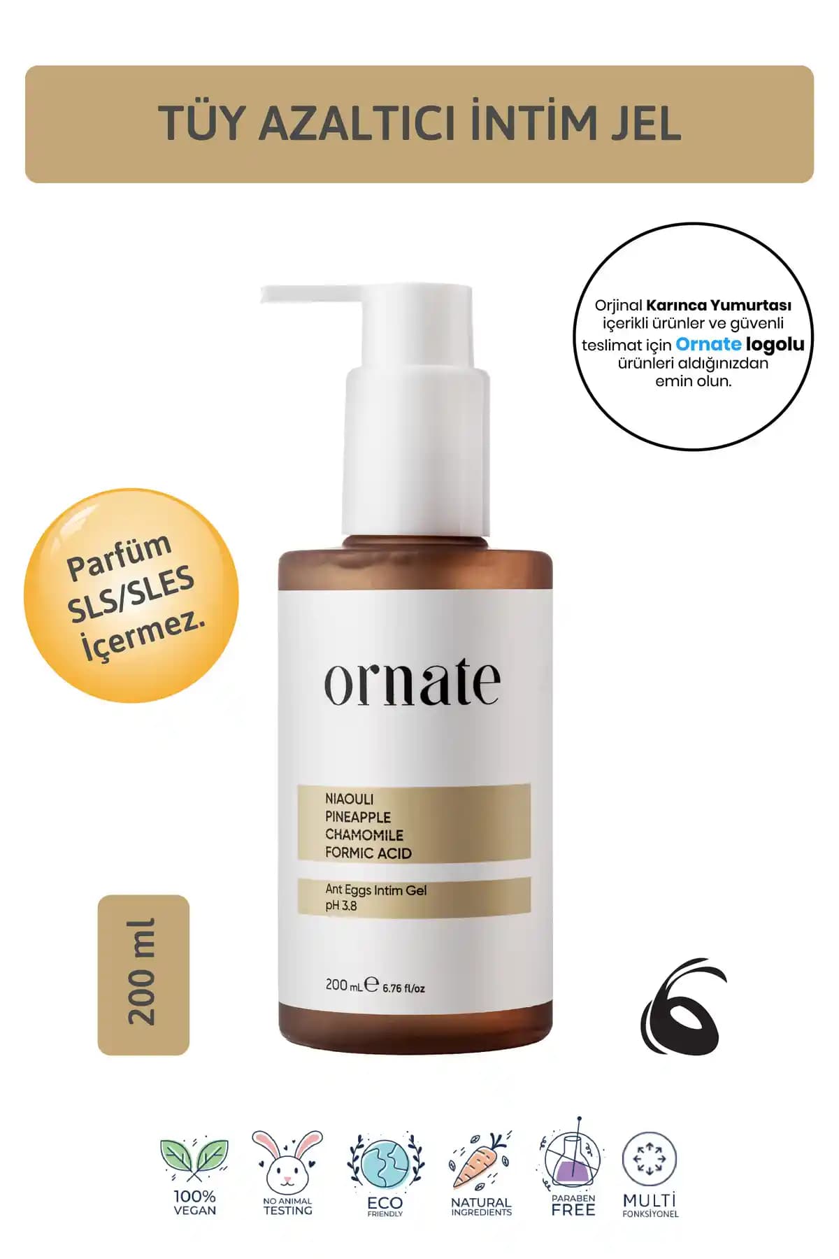 ORNATE Tüy Azaltıcı Karınca Yumurtası ve Nioli İntim Bölge Yıkama Jeli: Günlük Hijyen ve Bakım İçin Etkili Çözüm