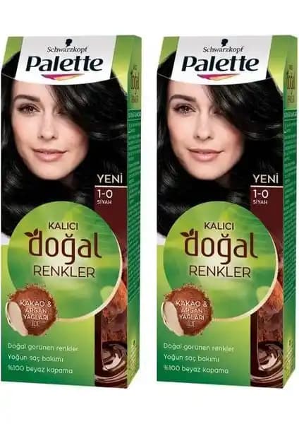 Palette Kalıcı Doğal Renkler Siyah Saç Boyası: Uzun Süre Kalıcı ve Doğal Görünüm