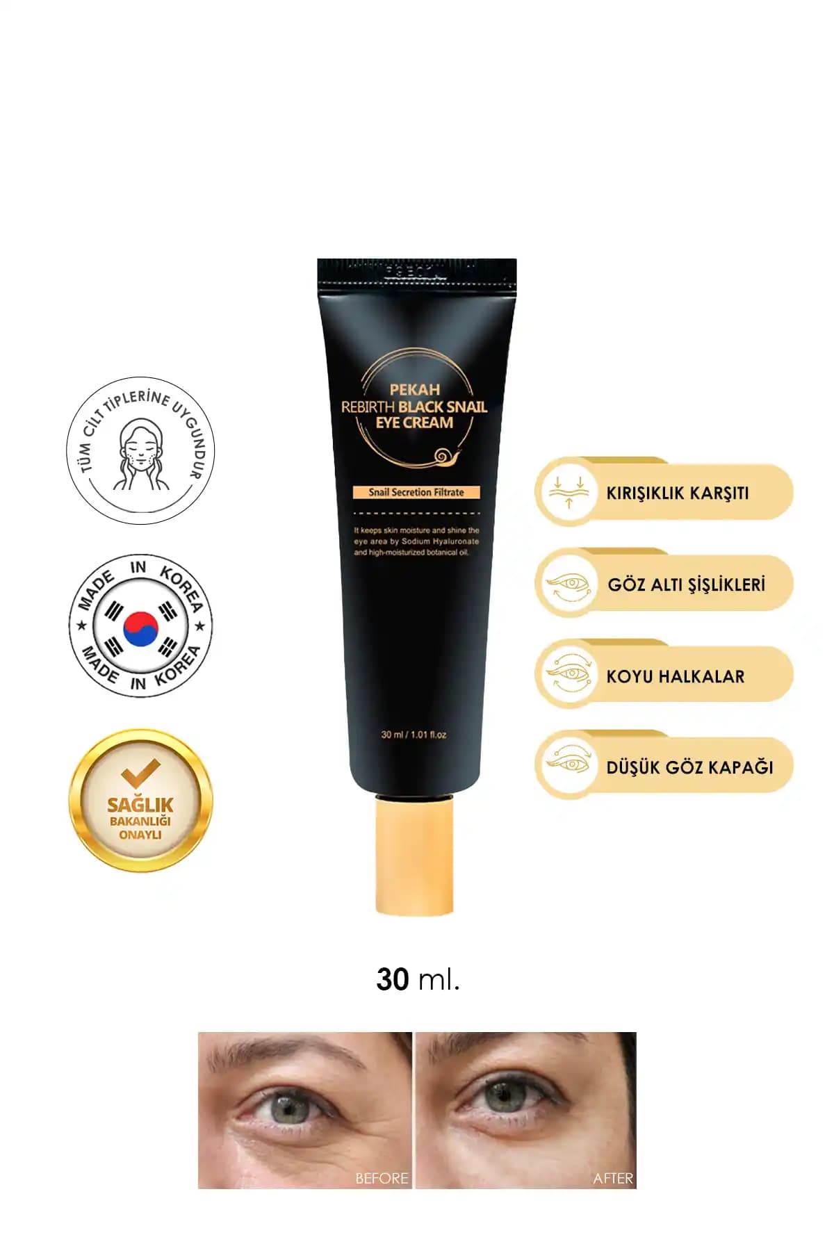 PEKAH Salyangoz Özlü Göz Kremi: Göz Çevresi İçin Yenilikçi ve Doğal Bakım Çözümü