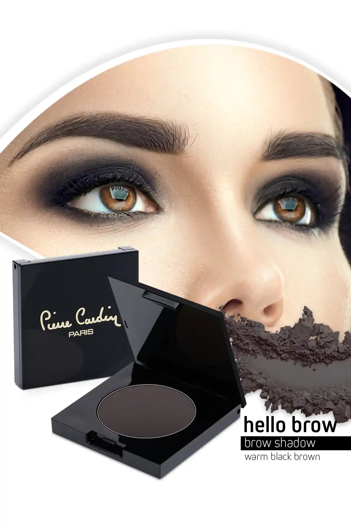 Pierre Cardin Hello Brow Powder Kaş Farı Warm Black Brown Doğal ve Dolgun Kaşlar İçin Güvenilir Seçenek