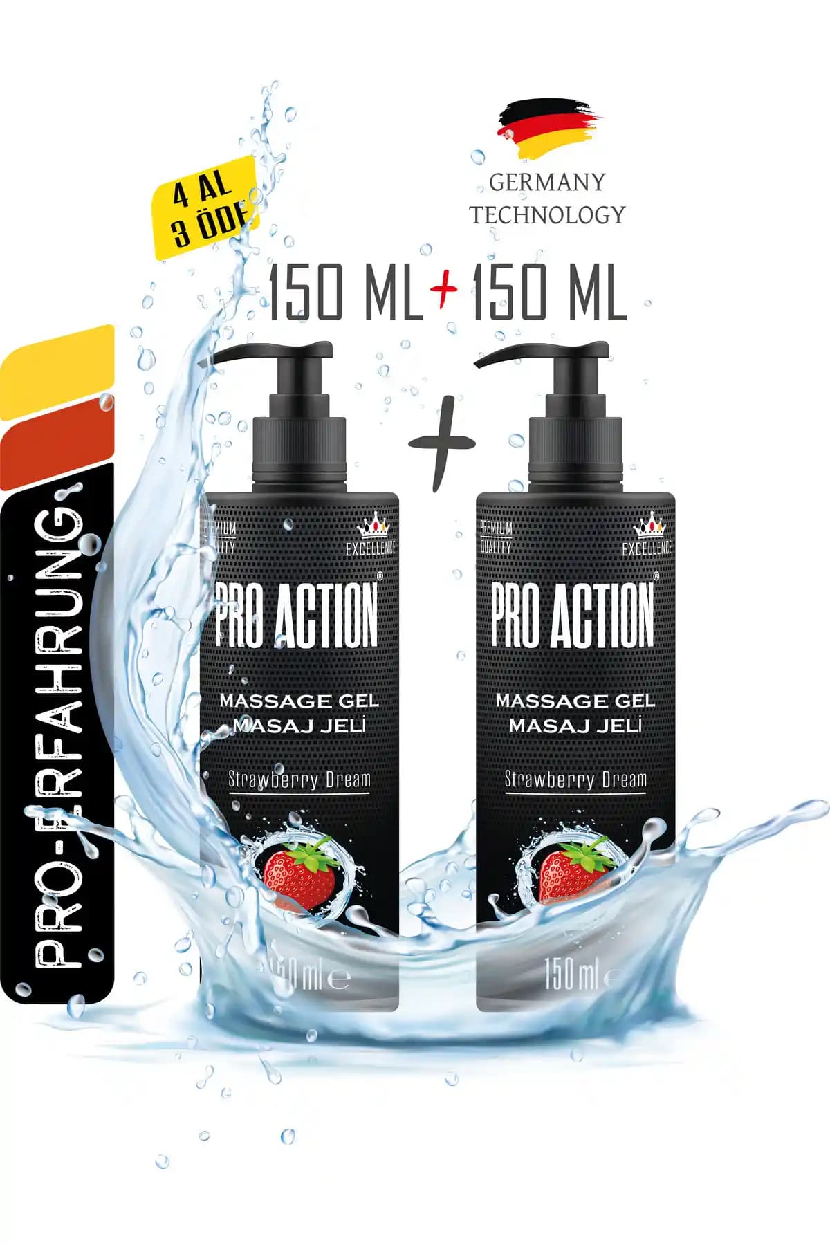 Pro Action Kayganlaştırıcı Jel 150 ml Çilek Aroması ile Rahat ve Güvenli Kullanım