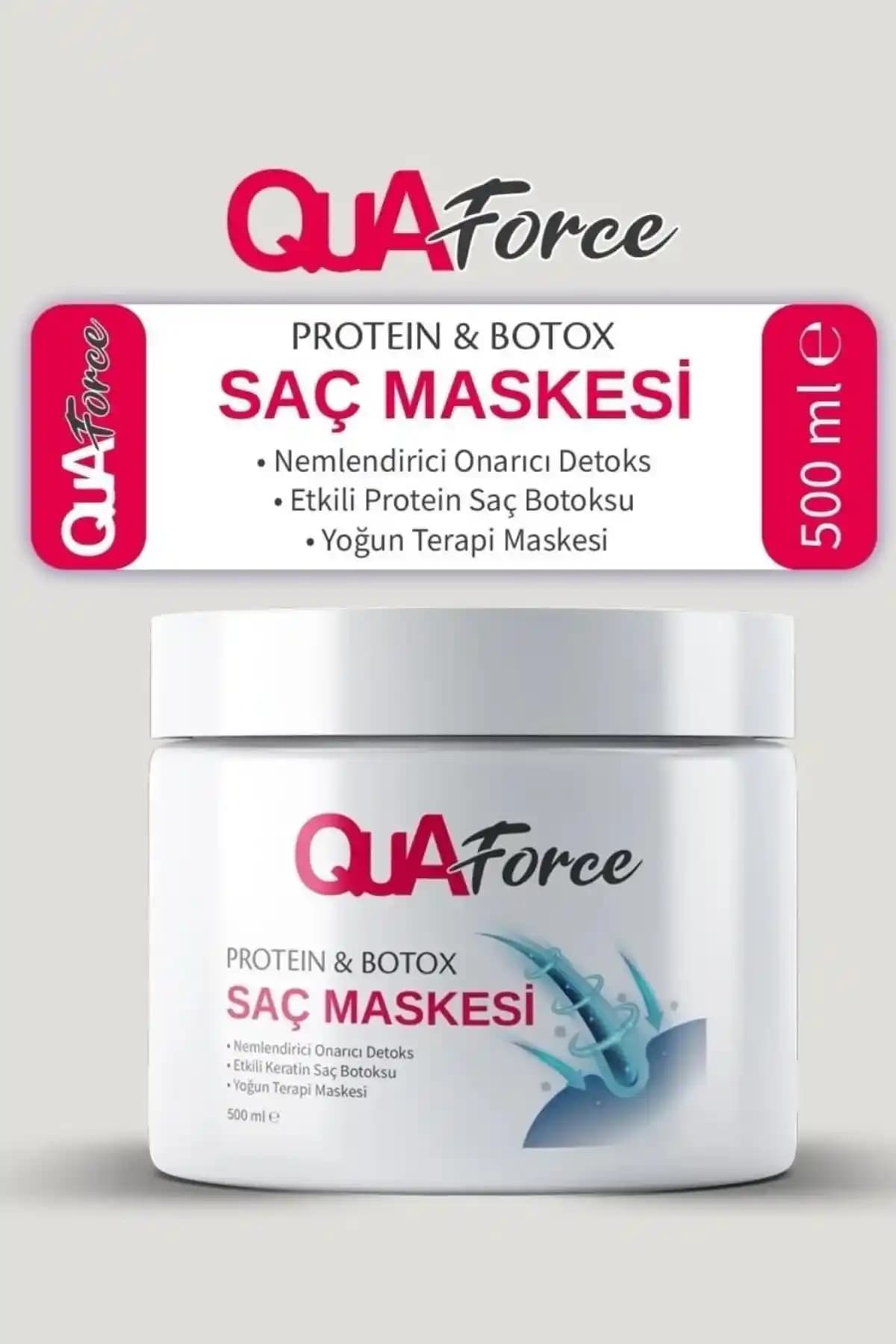 QUAforce Protein & Botoks Saç Maskesi: Saçlara Güç ve Parlaklık Kazandıran Etkili Bakım Ürünü