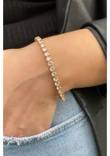 Ressia Kadın Altın Kaplama Su Yolu Zirkon Taşlı Bileklik: Şıklık ve Dayanıklılık Bir Arada