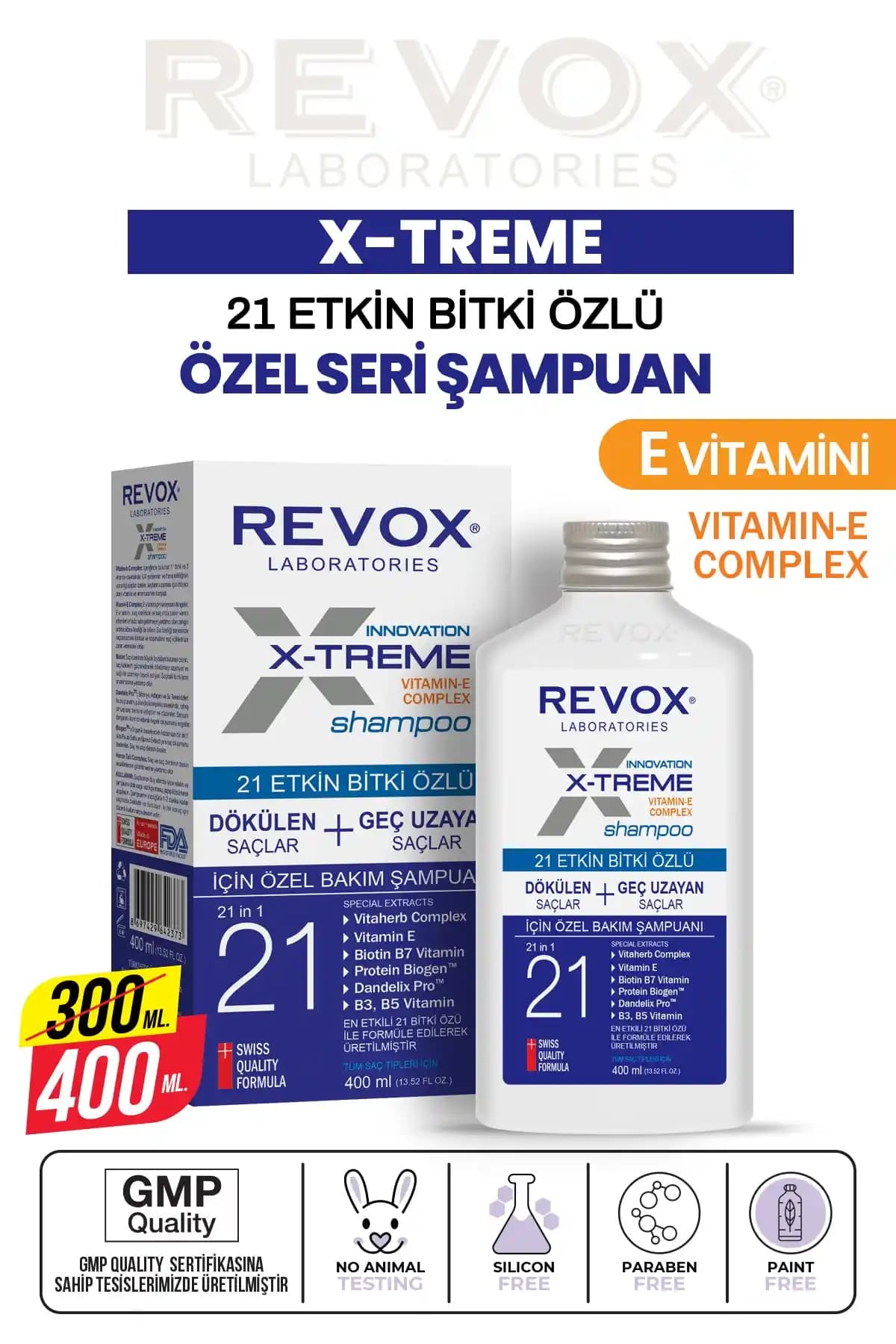 Revox X-treme E Vitamini Katkılı Şampuanıyla Saç Dökülmesine Karşı Güçlü Koruma ve Sağlıklı Uzama