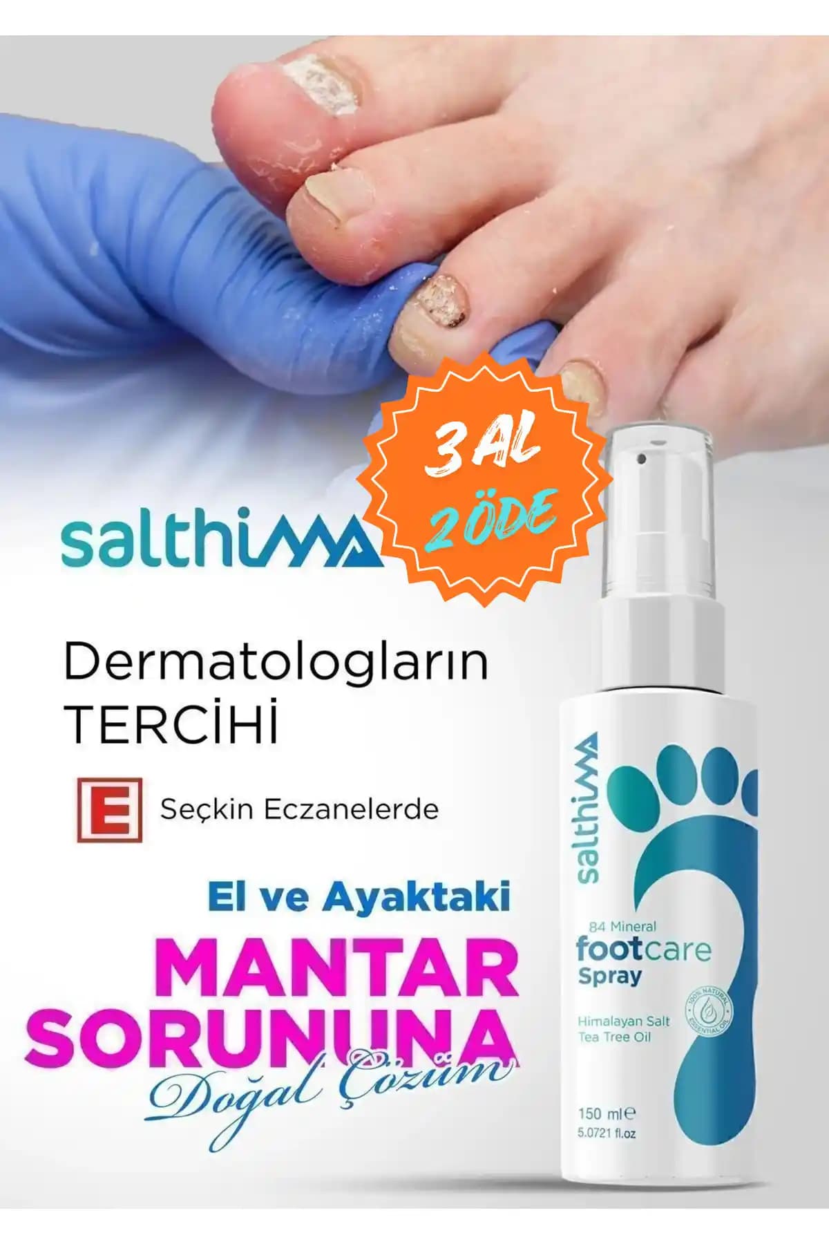 Salthima Doğal Ayak ve Tırnak Mantar Spreyi Güvenli ve Etkili Çözüm