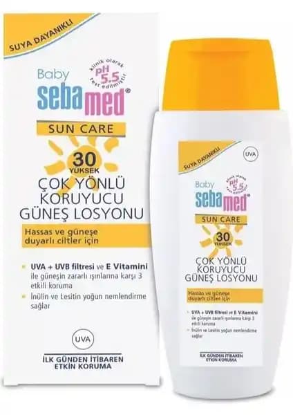 Sebamed Baby Çok Yönlü Koruyucu Güneş Losyonu SPF30 - Hassas Bebek Ciltleri İçin Güvenilir Koruma