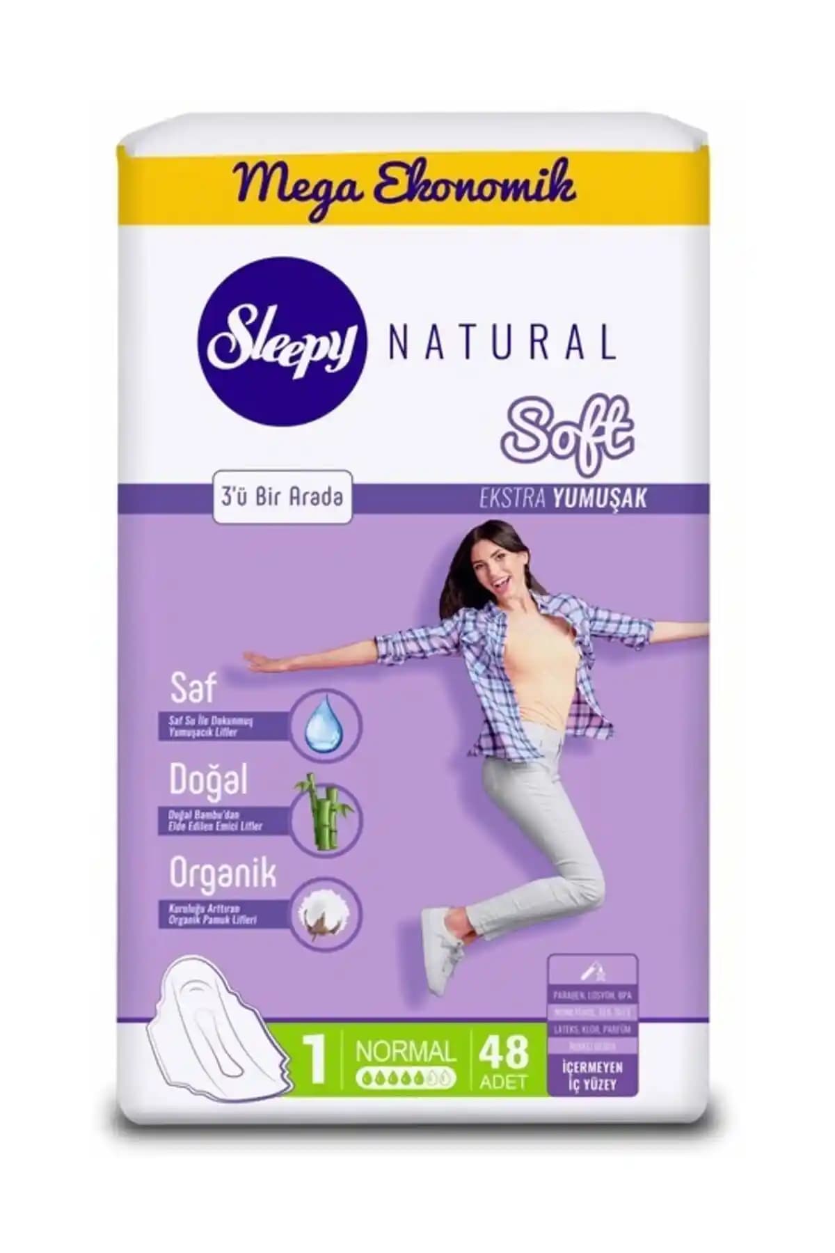 Sleepy Natural Soft Ekstra Yumuşak Günlük Ped ile Gün Boyu Konfor ve Güvenlik