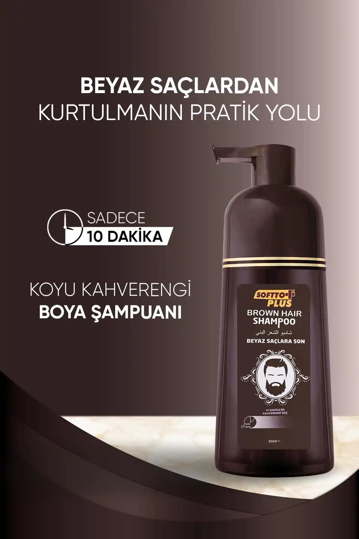 Softto Plus Kahverengi Saç Şampuanı Beyazlara Son ve Doğal Renk Desteği Sağlar
