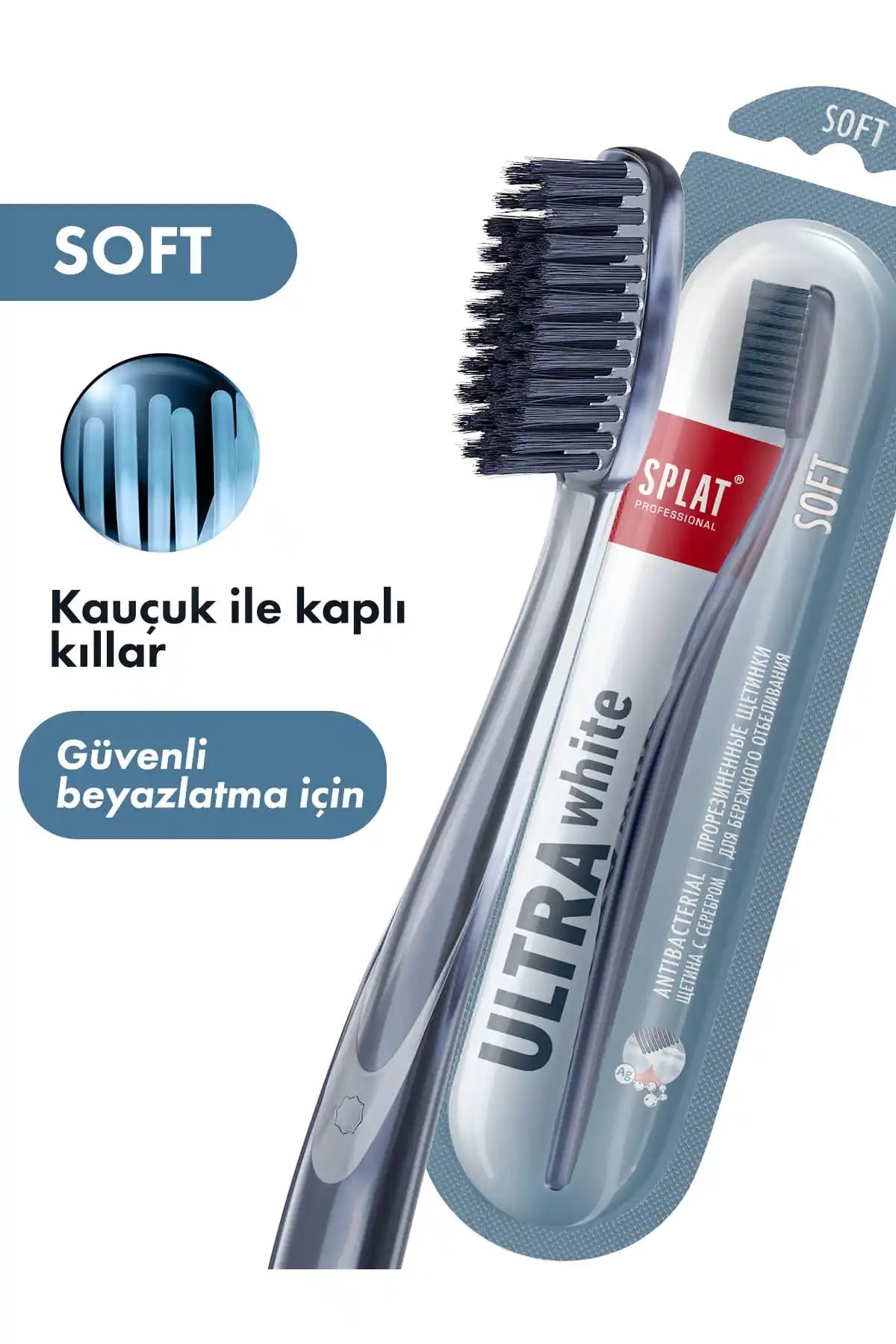 Splat Ultra White Soft Profesyonel Kauçuk Kıllı Beyazlatıcı Diş Fırçası Özellikleri ve Kullanımı