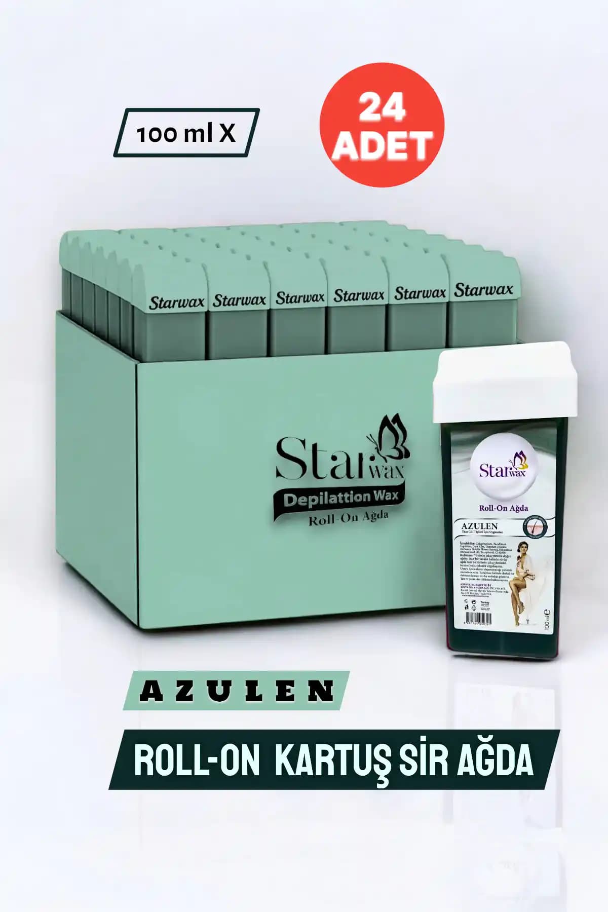 Starwax Hassas Ciltler İçin Organik Sir Ağda 24'lü Paketle Güvenli Epilasyon Deneyimi