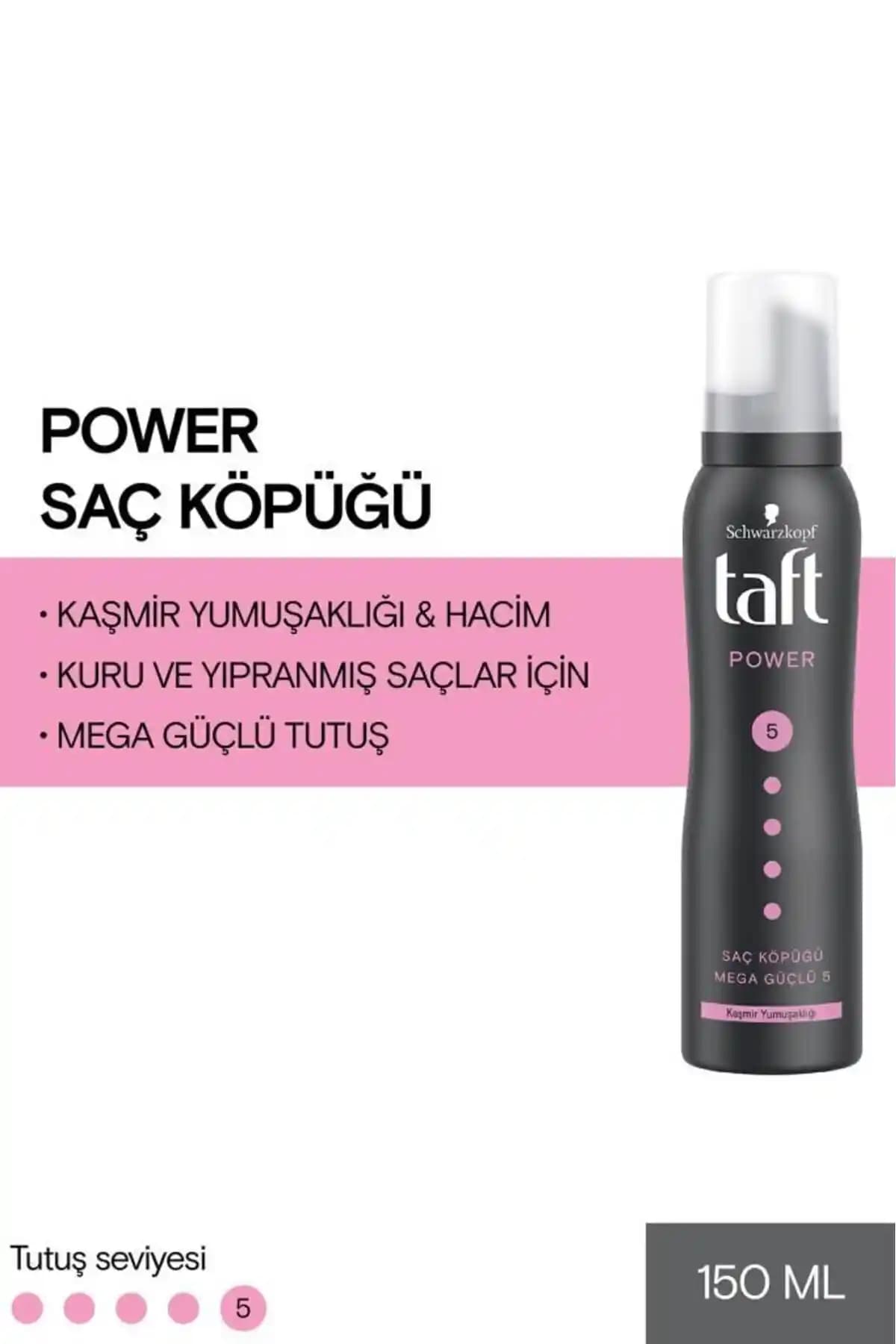 Taft Saç Köpüğü Kaşmir Yumuşaklığı Power Cashmere ile Doğal ve Hacimli Saçlar