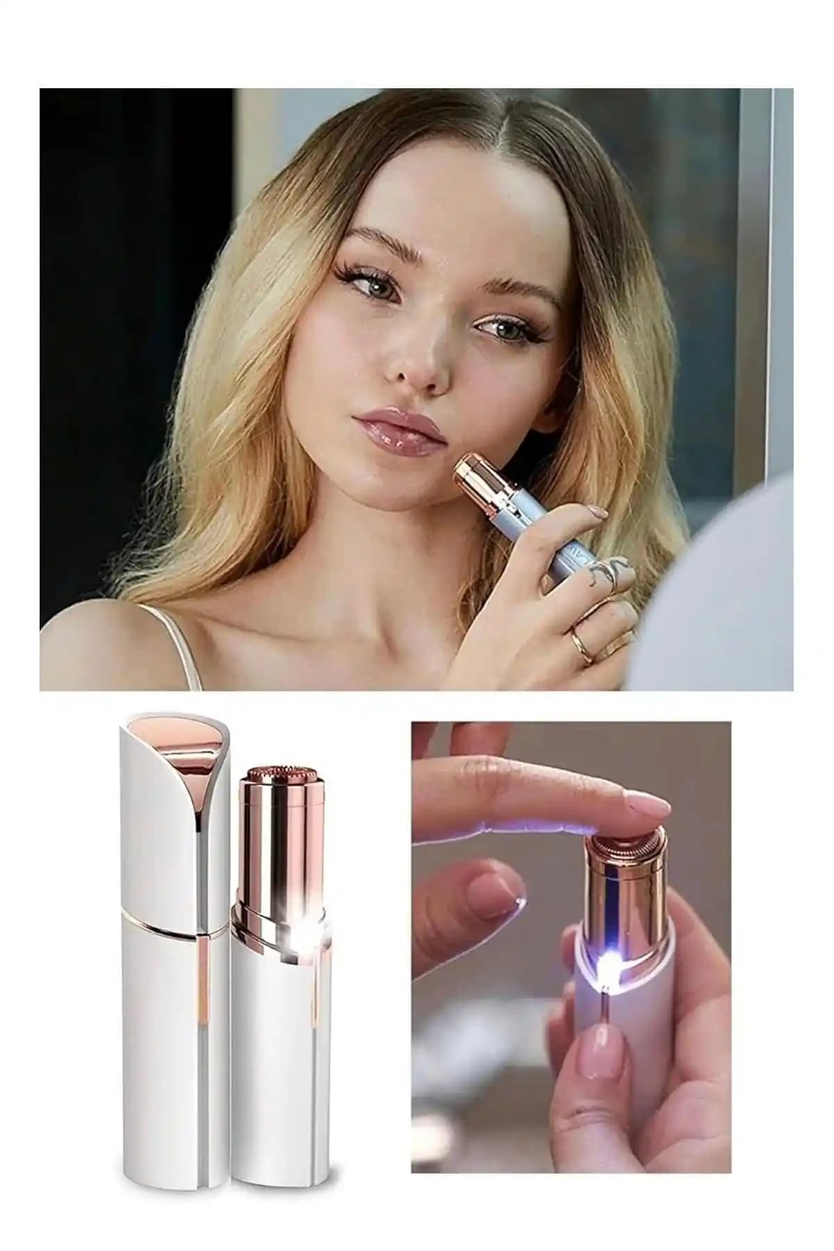 Taşınabilir ve Kablosuz Işıklı Mini Epilasyon Cihazı Yüz ve Çene Bölgesi için