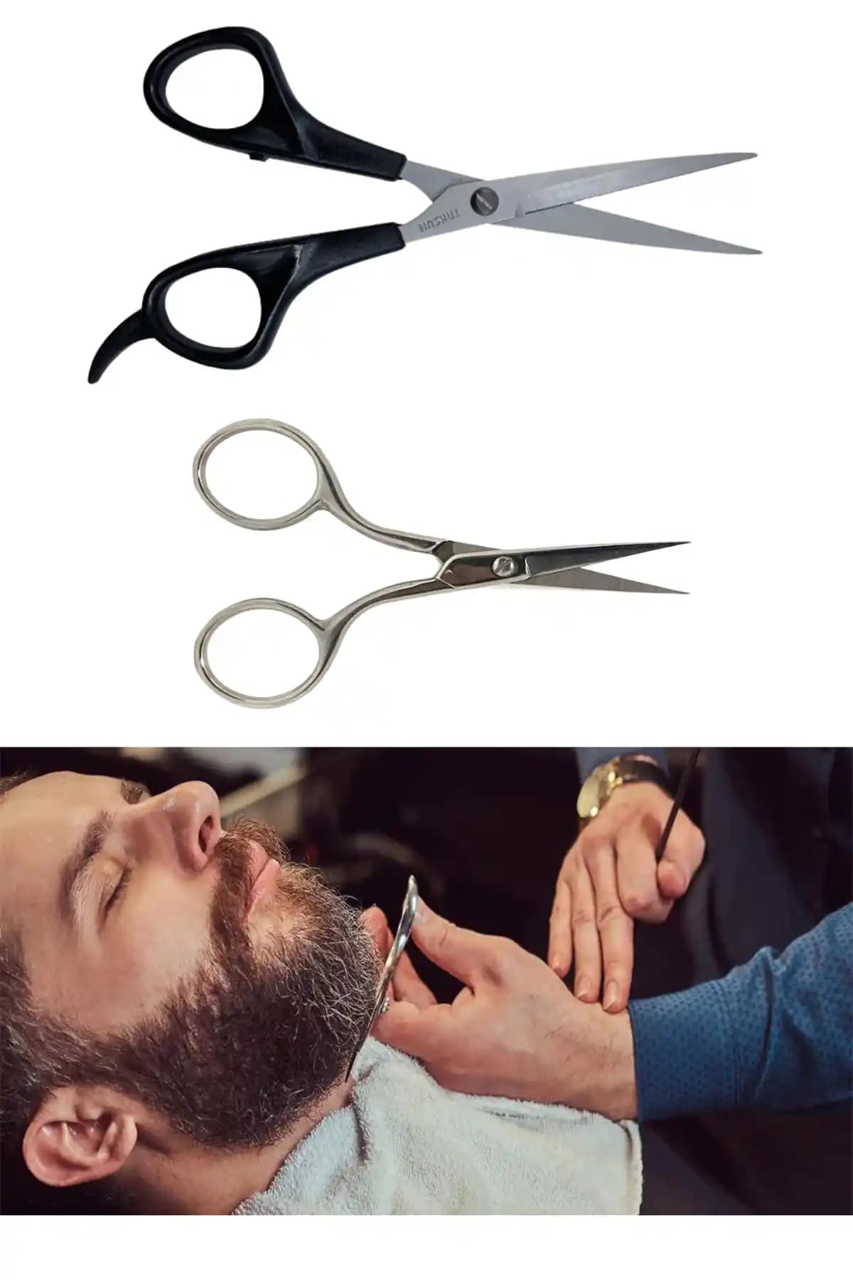 True Touch Paslanmaz Çelik Çok Amaçlı Berber Makası Seti Profesyonel ve Pratik Kullanım İçin