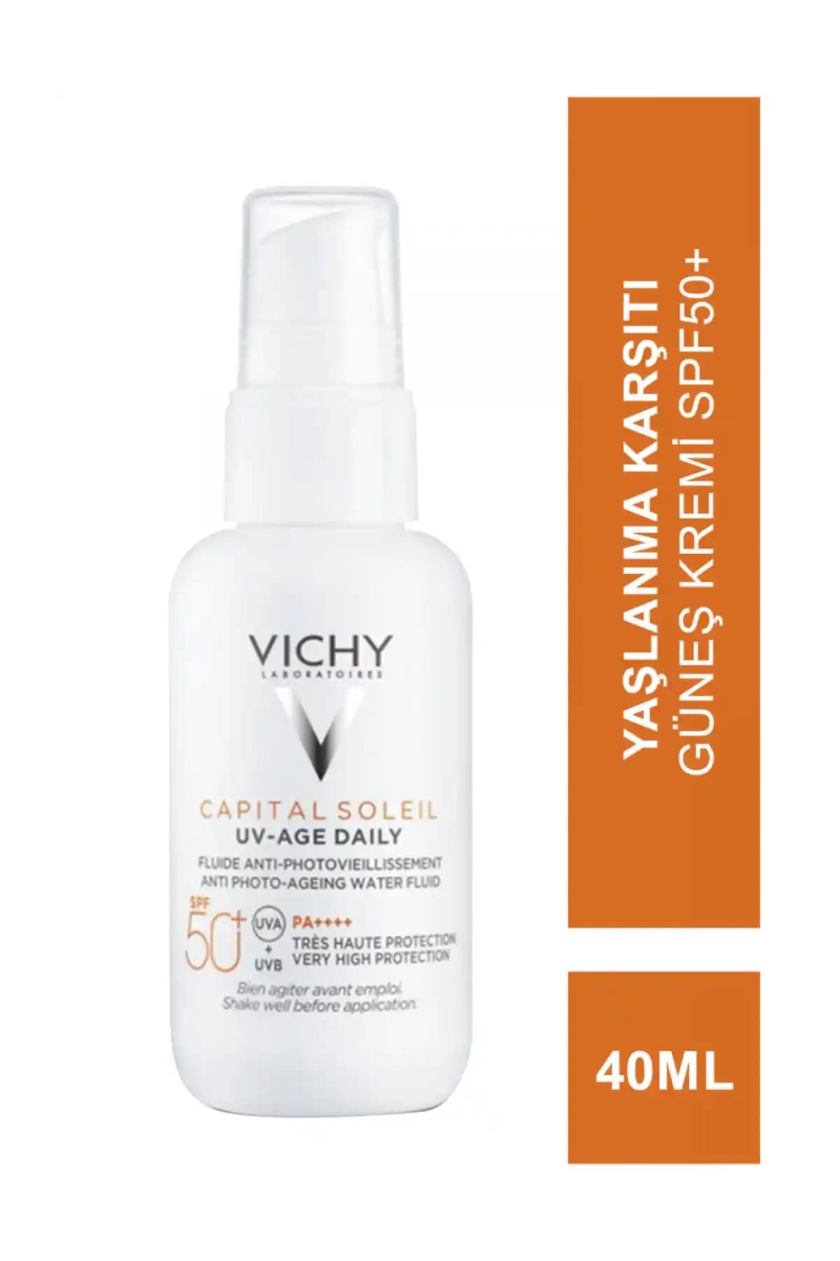 Vichy Capital Soleil UV-AGE Günlük SPF 50+ Güneş Koruyucu Cilt Koruma ve Yaşlanma Karşıtı Özellikler