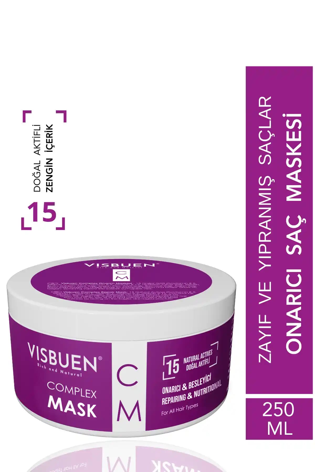 Visbuen Complex 15 Doğal Aktifli Saç Maskesi ile Sağlıklı ve Parlak Saçlara Kavuşun