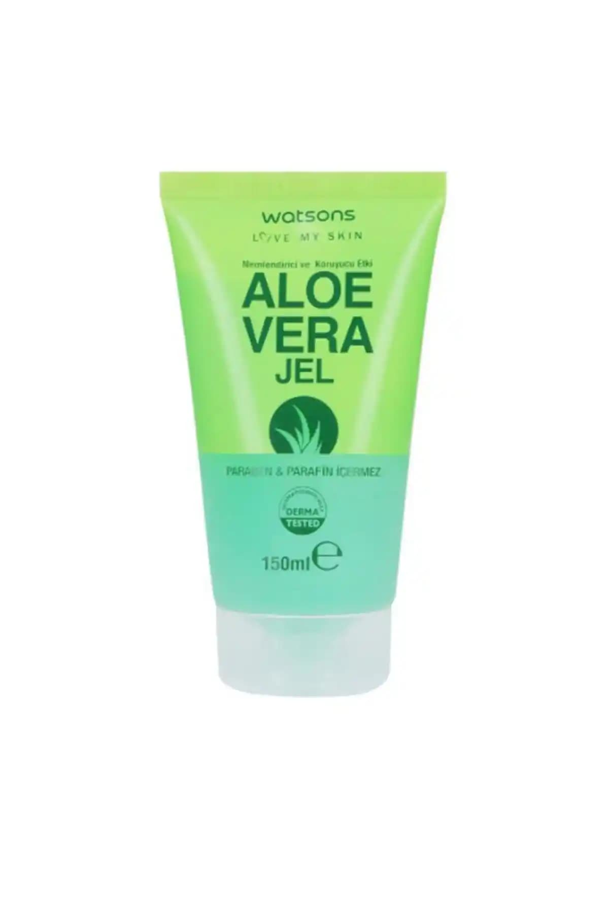 Watsons Aloe Vera Jel 150 ml doğal ve hafif nemlendirici güneş koruyucu ürün
