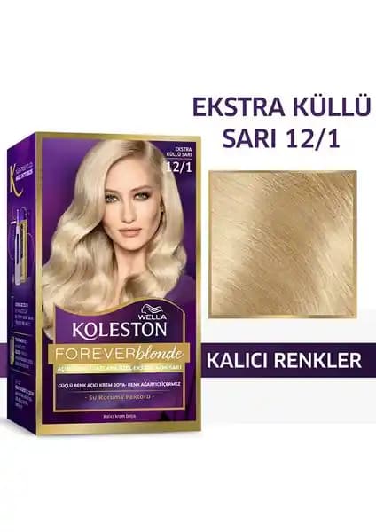 Wella Koleston Kit Saç Boyası 12/1 Küllü Sarı: Doğal ve Parlak Sarı Tonu İçin Uygun Seçenek