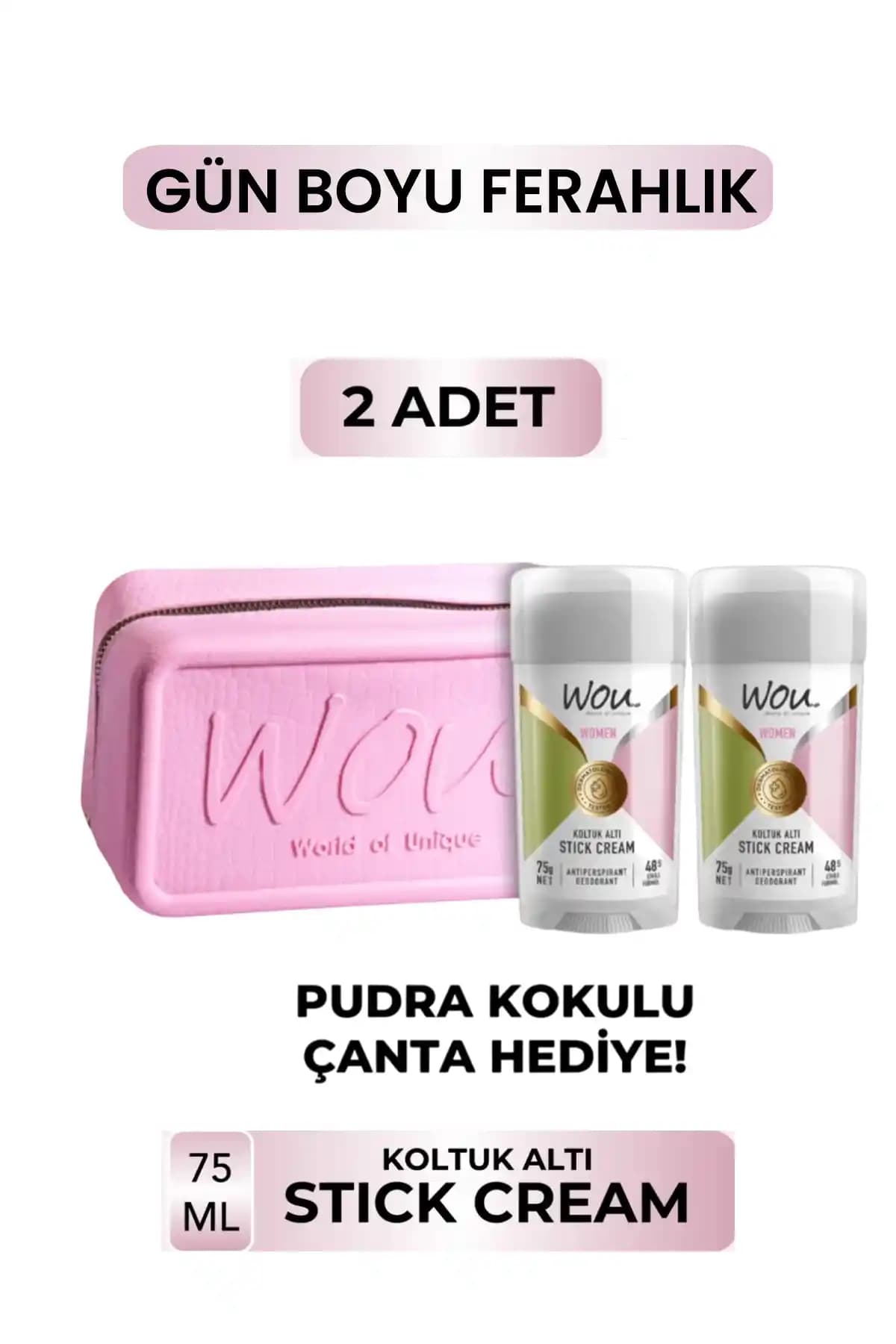 WOU Kadın Stick Kremi Günlük Kullanım İçin Güvenilir Terleme ve Koku Kontrolü