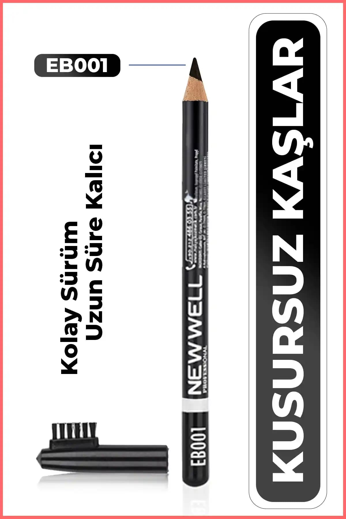 Yeni Nesil Siyah Kaş Kalemi EB001: Uzun Süre Dayanıklı ve Kolay Uygulamalı Makyaj Ürünü