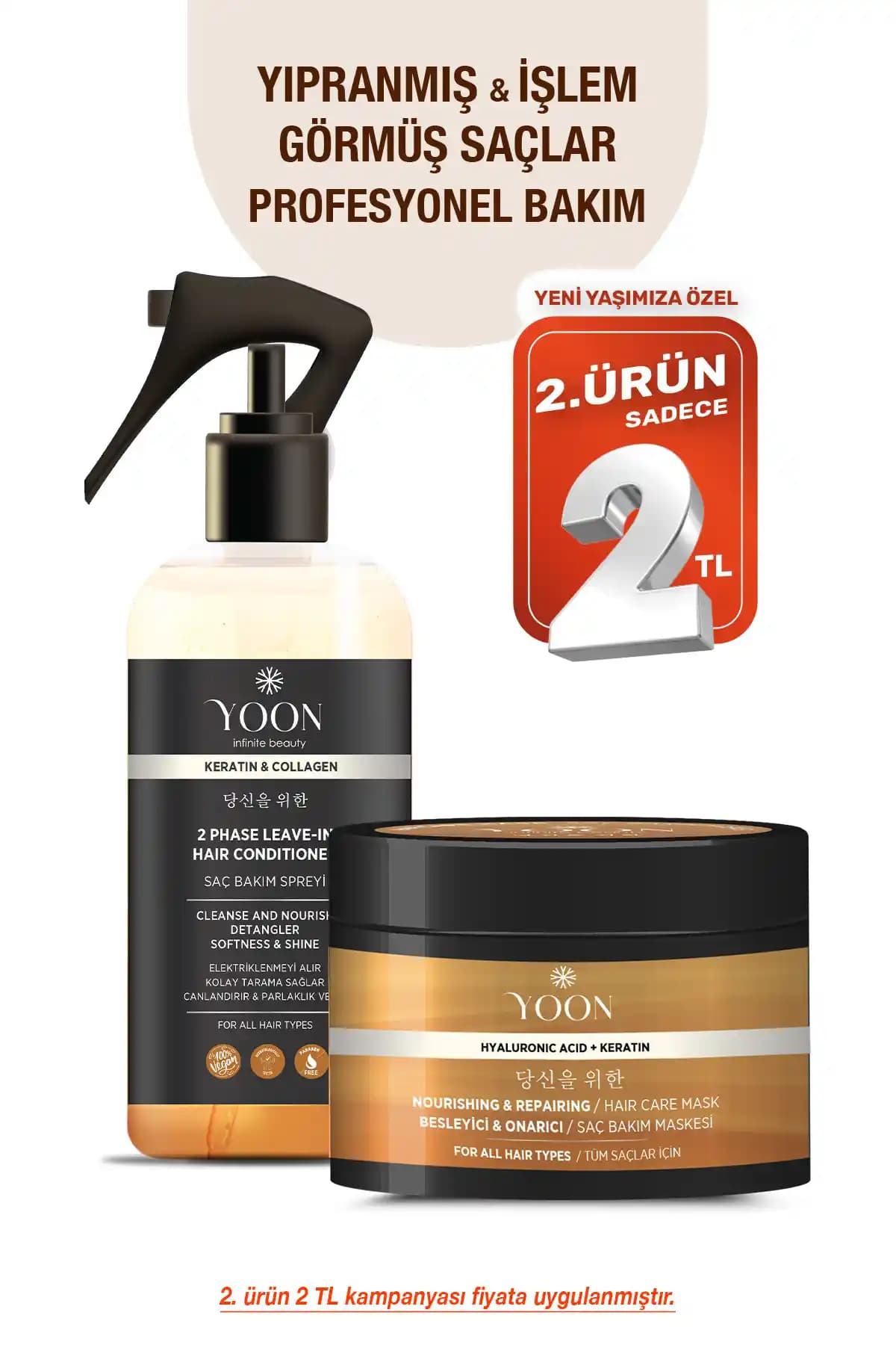 YOON Vegan Saç Bakım Seti: Doğal ve Güçlendirici Saç Bakımı Çözümü