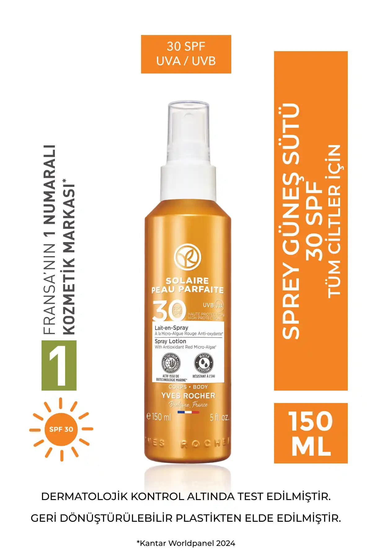 Yves Rocher Vücut Güneş Spreyi SPF 30: Yüksek Koruma ve Doğa Dostu Hafif Formül