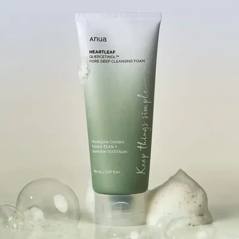 Anua Cleansing Foam ve Quercetinol ile doğal ve etkili cilt temizliği