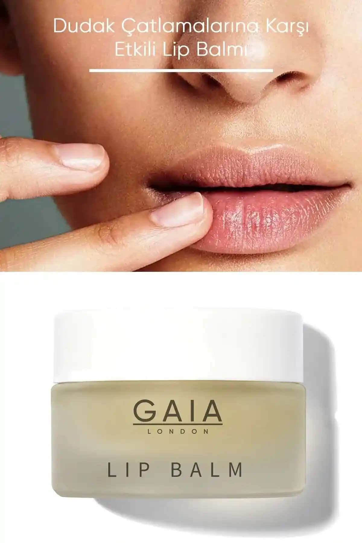 Gaia London Doğal Dudak Bakım Balmı: Nemlendirici ve Çatlamayı Önleyen Doğal Çözüm