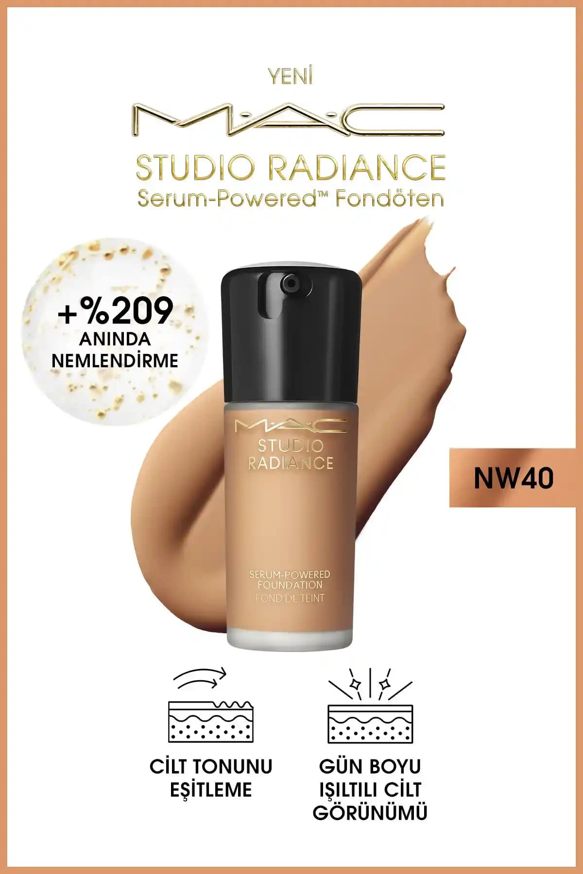 Mac fondötenleri: parlak ve bitişli özellikleriyle doğal ve sağlıklı görünüm sağlar