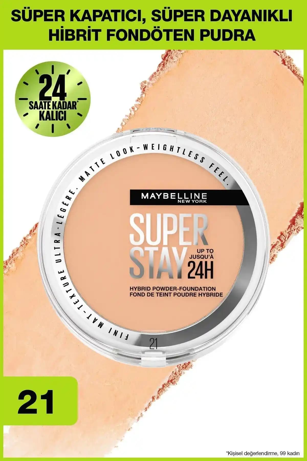 Maybelline Superstay Pudra Fondöten: Uzun Süre Kalıcı ve Doğal Mat Makyaj İçin Uygun