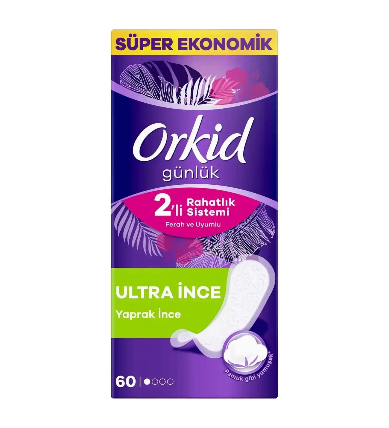 Orkid 60 Adet Günlük Pedler: Günlük Hijyeniniz İçin Güvenilir ve Ekonomik Çözüm