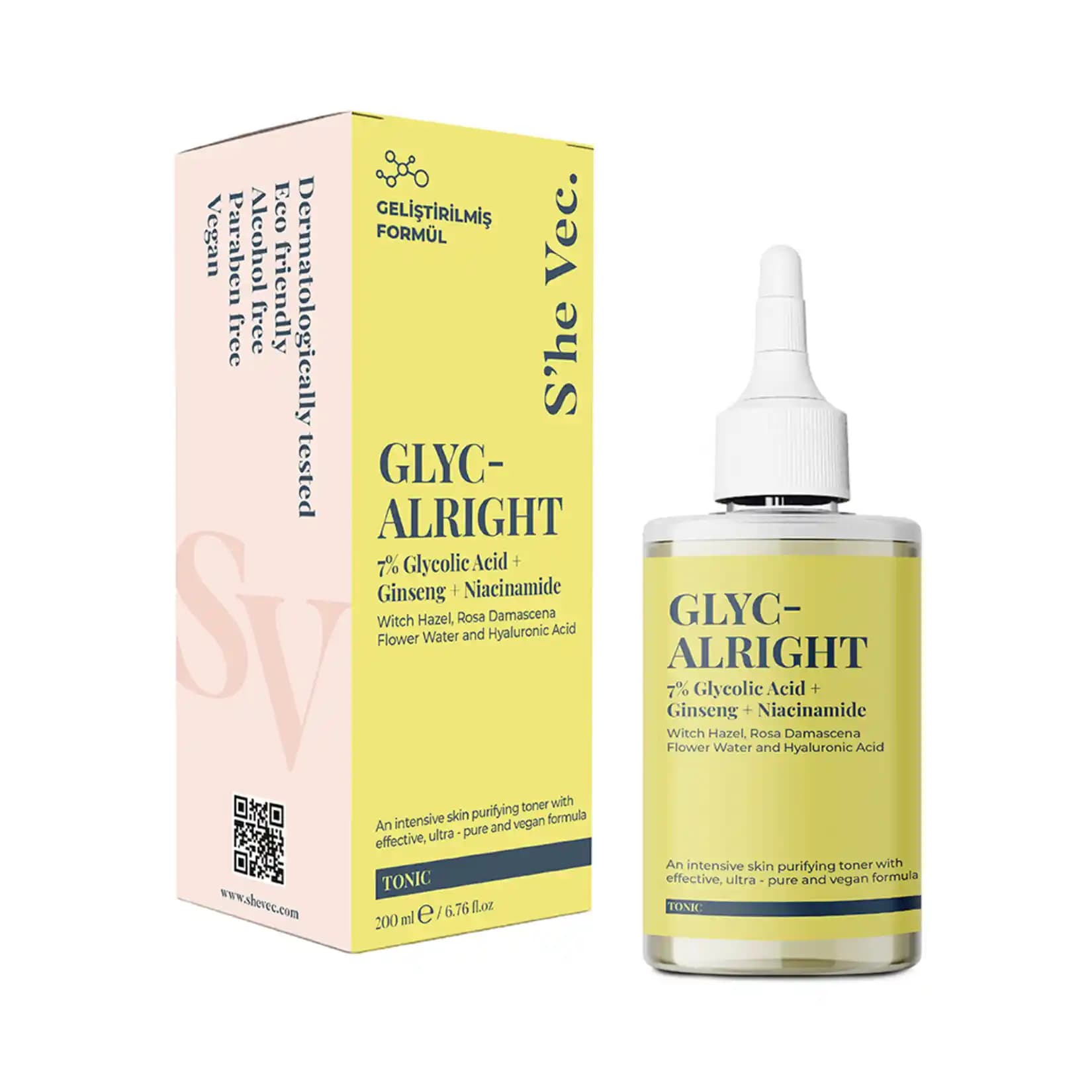 She-Vec Glyc Alright Tonik ile Cilt Yenileme ve Onarım Sürecinizi Güçlendirin