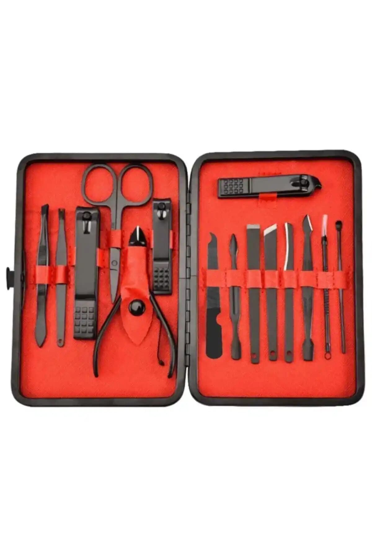 Siyah Renkli 15 Parçalı Manikür Seti: Estetik ve Fonksiyonellik Bir Arada