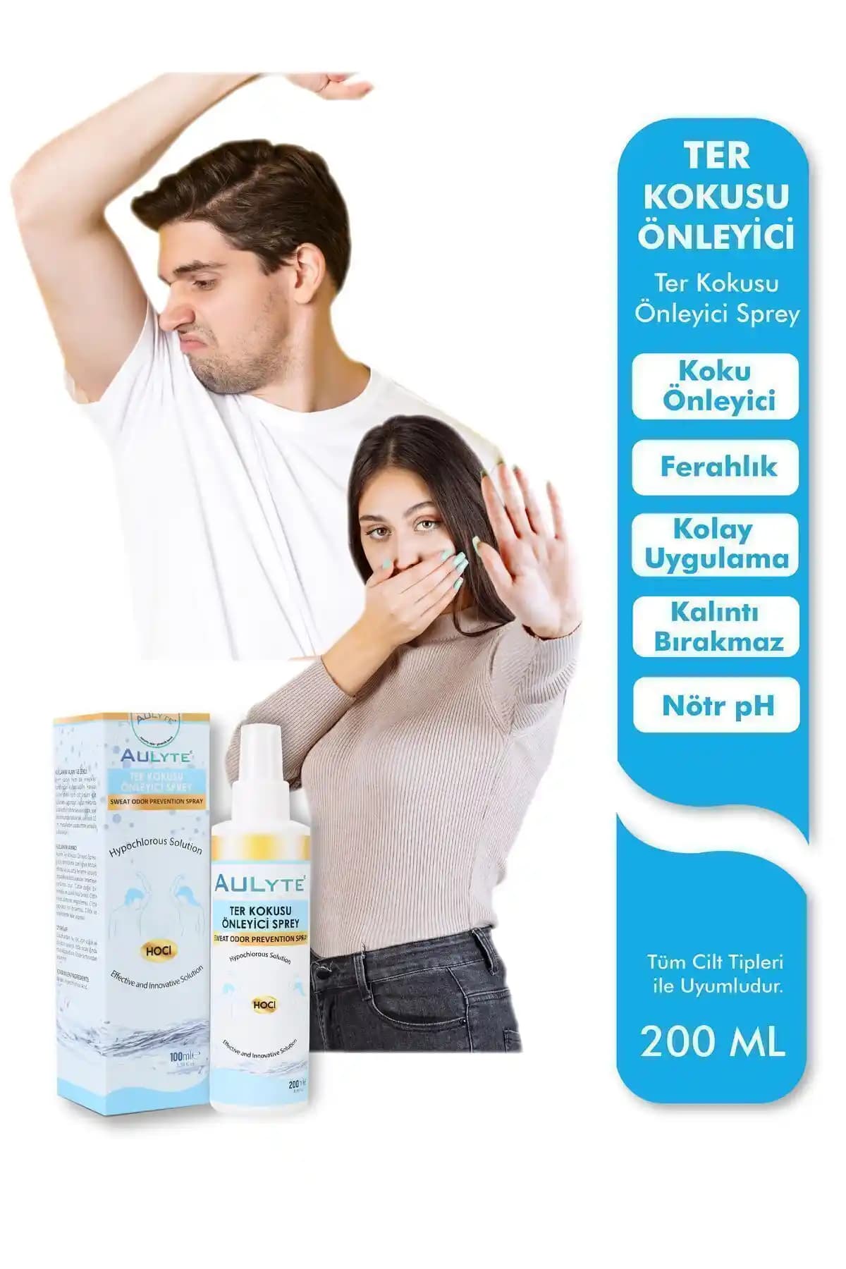 Aulyte Ter Kokusu Önleyici Sprey 200 Ml - Günlük Ferahlık ve Güvenlik Sağlar