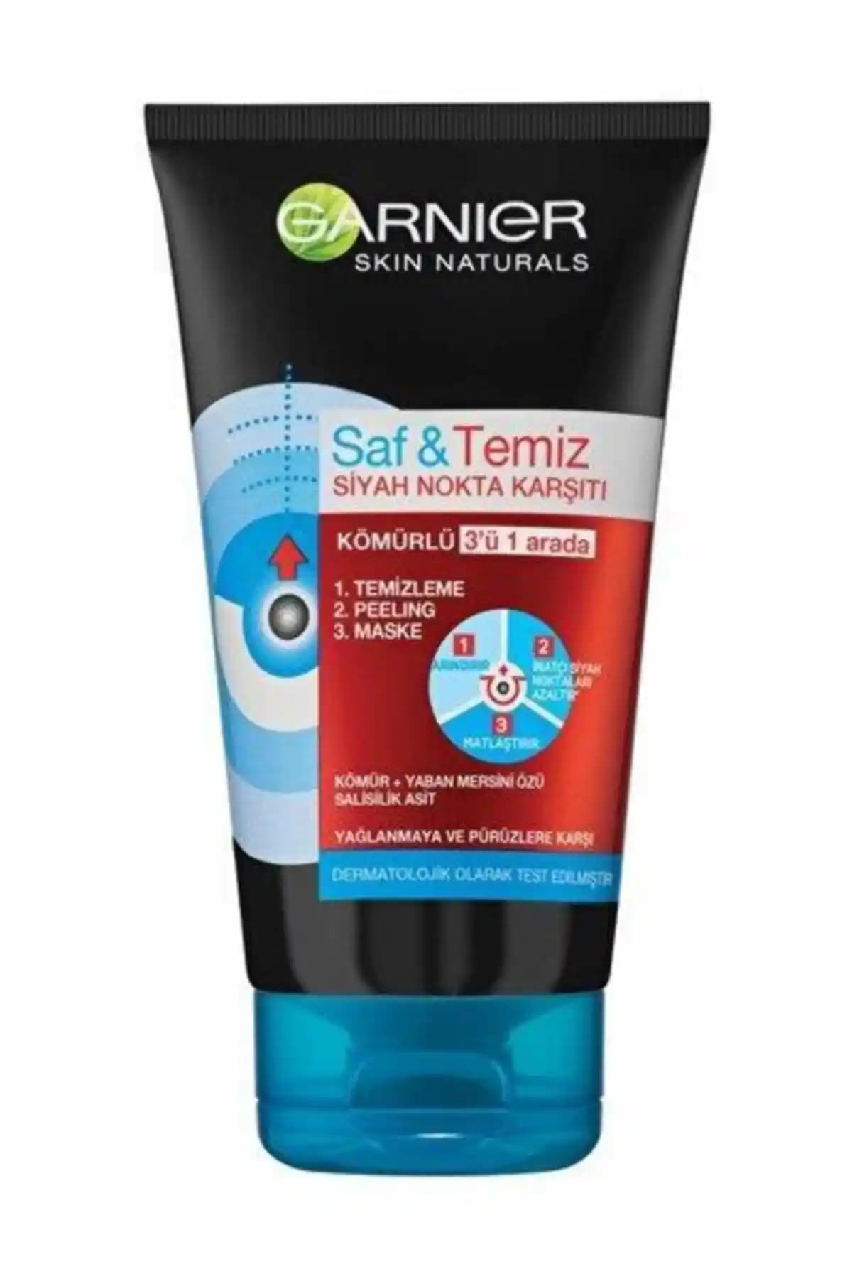 Garnier 3'ü 1 Arada Kömürlü Temizleme Peeling ve Maske Ürünü İncelemesi
