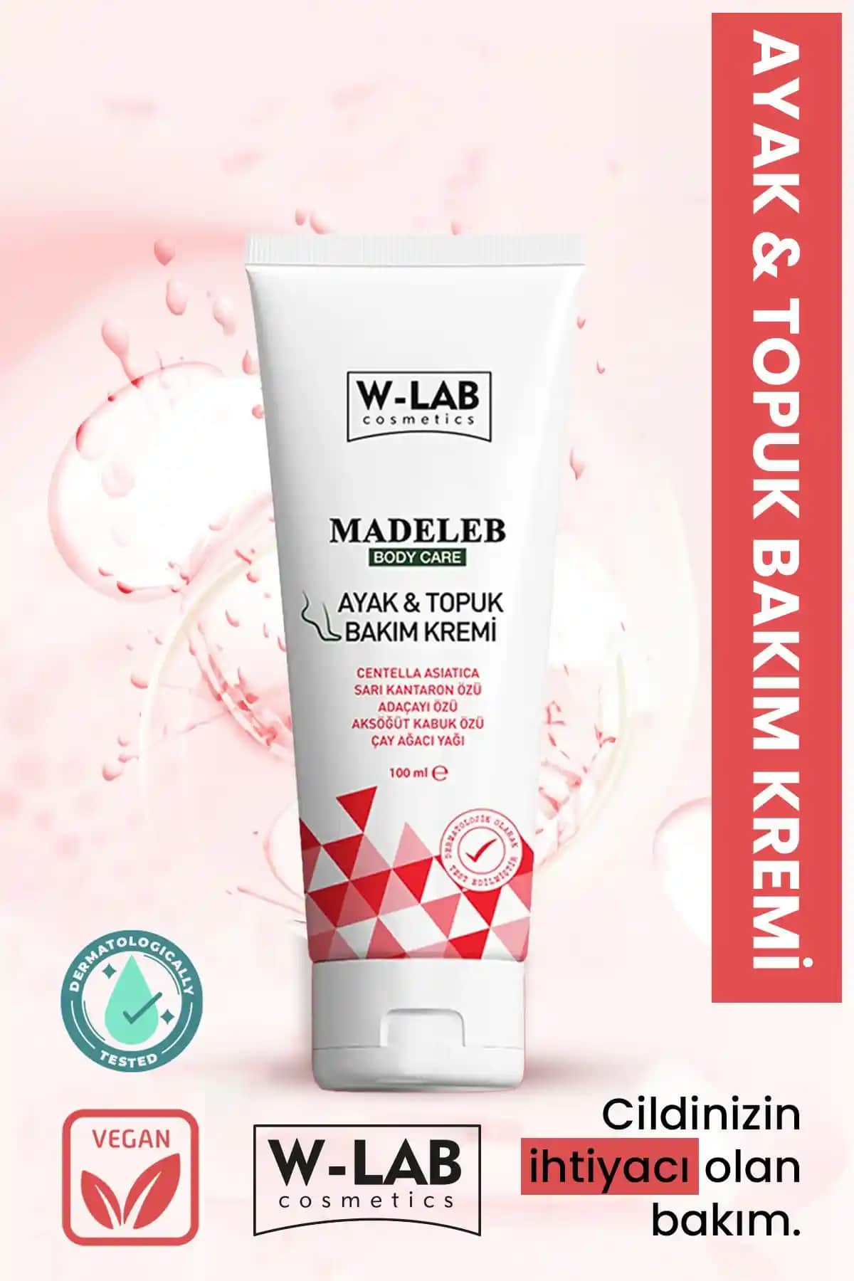 W-Lab Kozmetik Ayak ve Topuk Bakım Kremi ile Sağlıklı ve Pürüzsüz Ayaklar İçin Doğal Çözüm