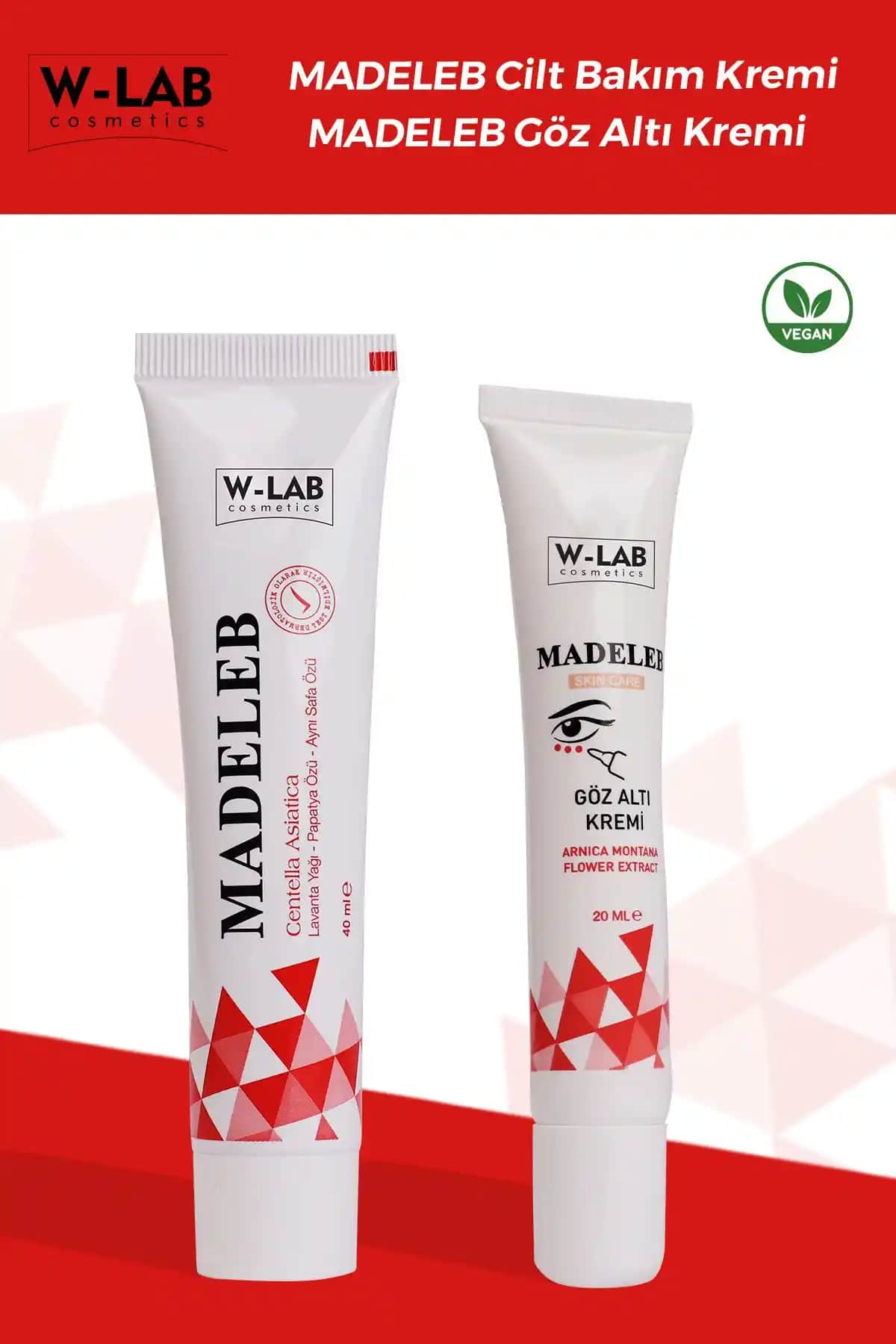 W-Lab Kozmetik Madeleb Krem ve Göz Altı Kremi Seti: Doğal ve Güvenilir Cilt Bakım Çözümleri